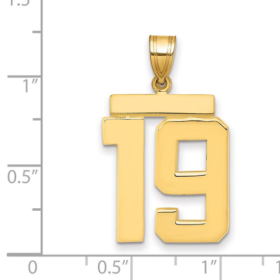 Polished Number Charms — 19