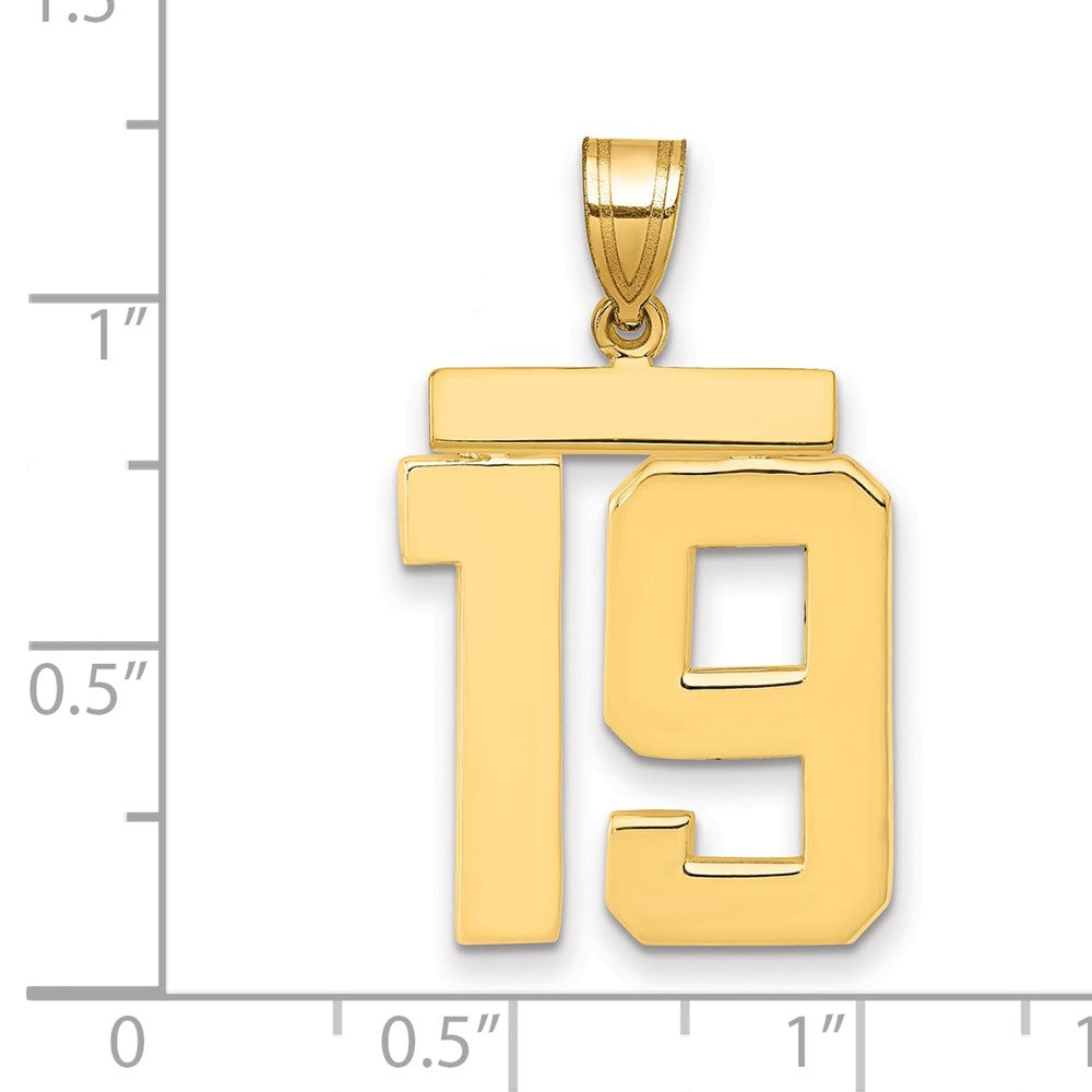 Polished Number Charms — 19
