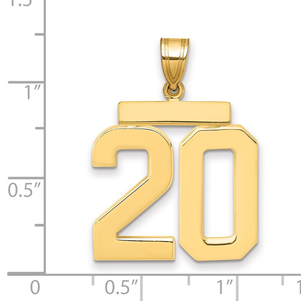 Polished Number Charms — 20