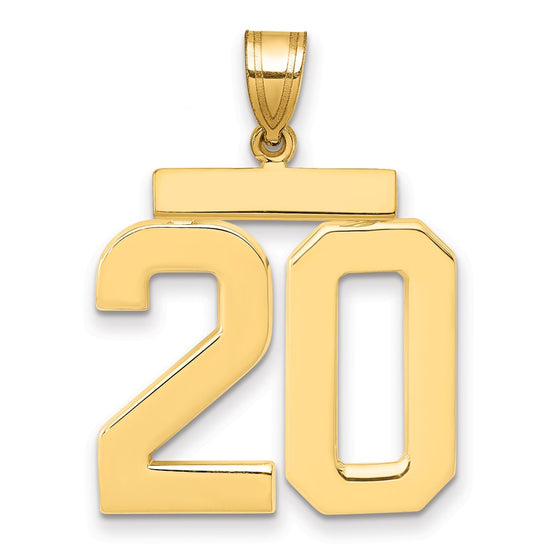 Polished Number Charms — 20