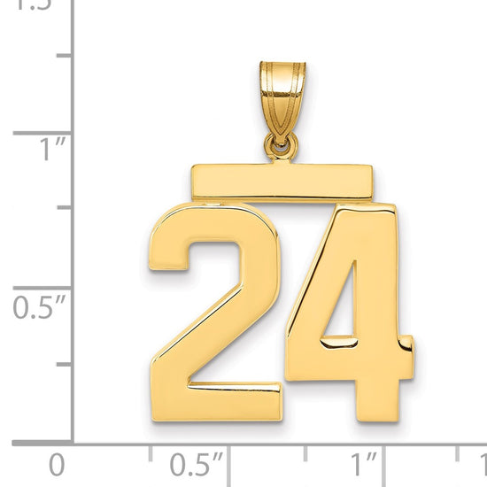 Polished Number Charms — 24
