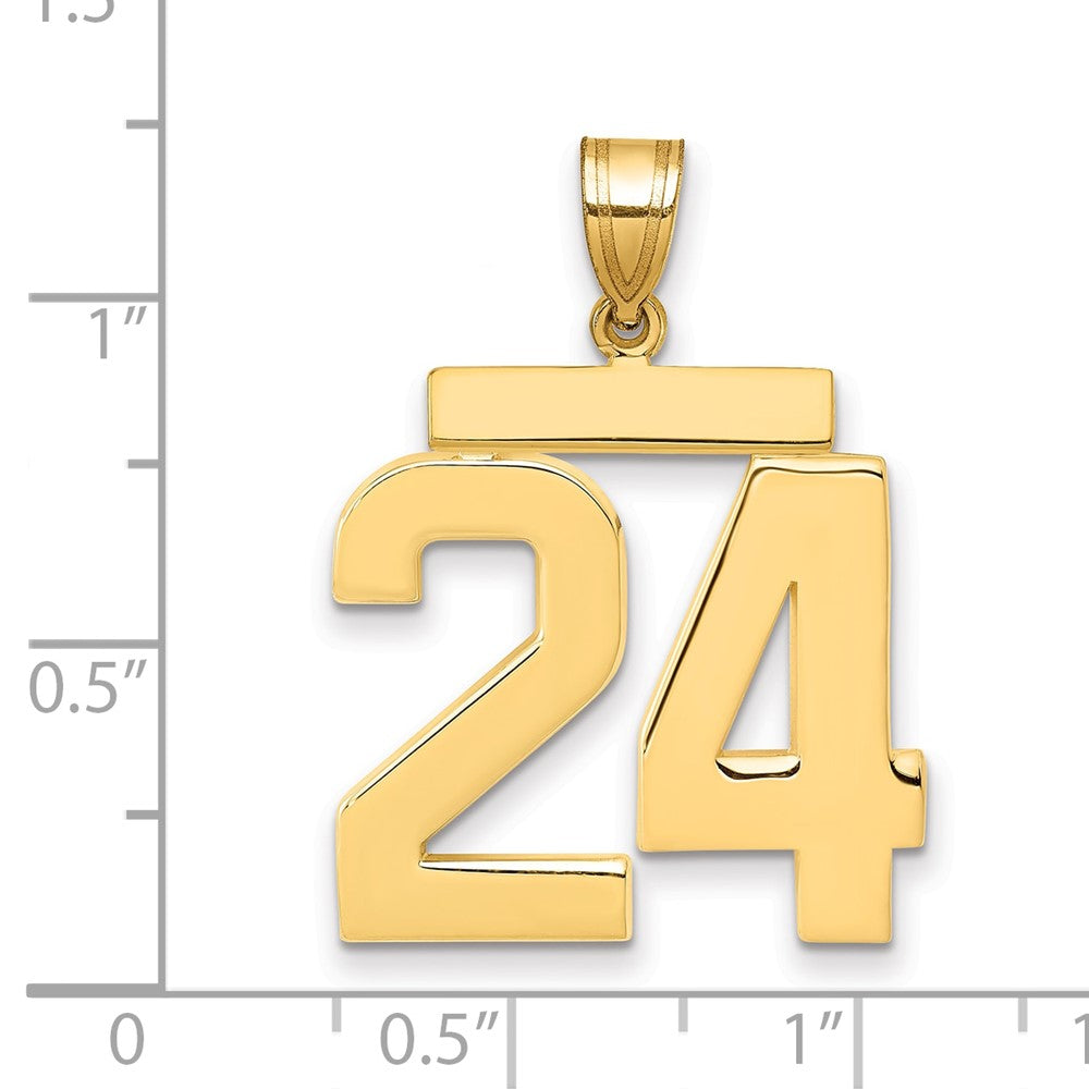 Polished Number Charms — 24