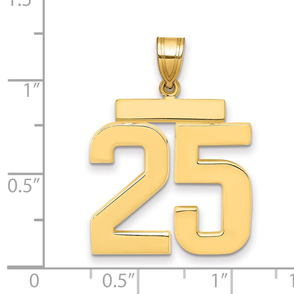 Polished Number Charms — 25