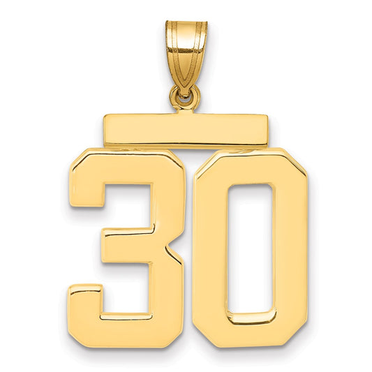Polished Number Charms — 30
