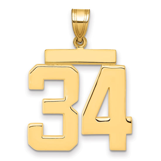 Polished Number Charms — 34