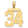 Polished Number Charms — 34