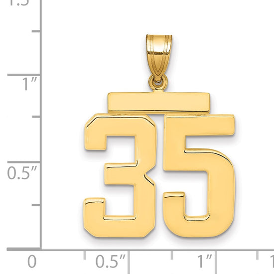 Polished Number Charms — 35