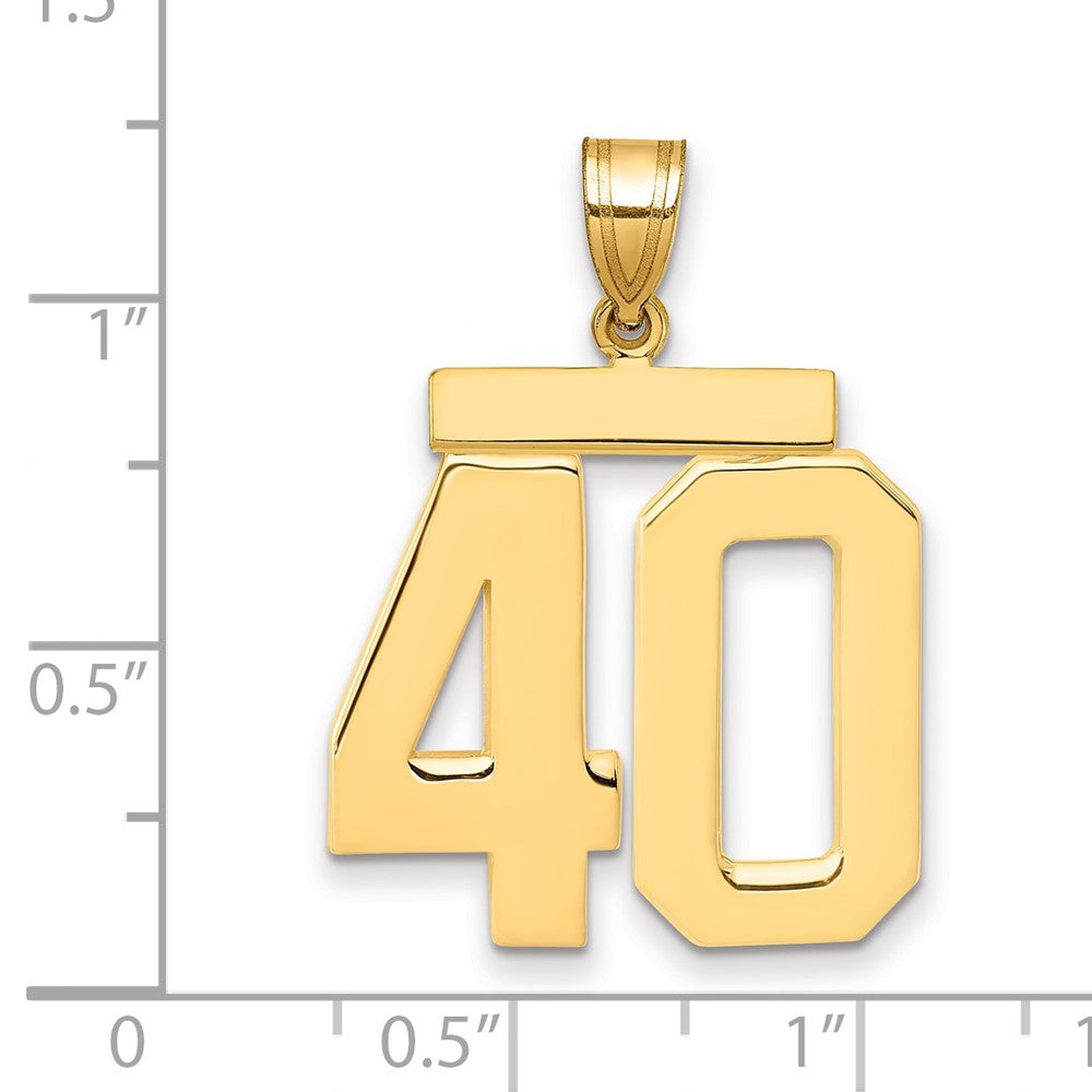 Polished Number Charms — 40