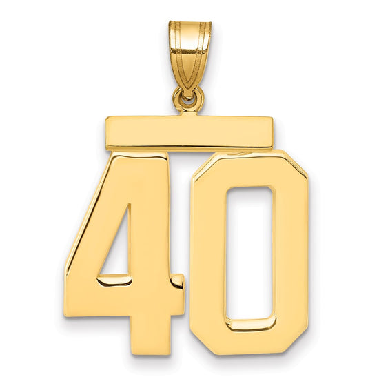 Polished Number Charms — 40