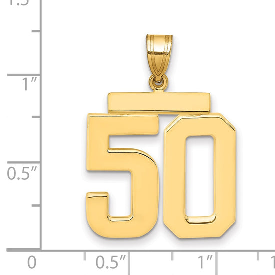 Polished Number Charms — 50