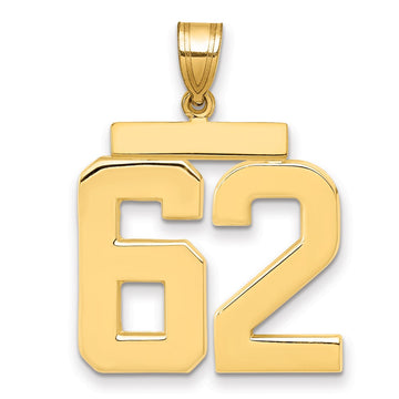 Polished Number Charms — 62
