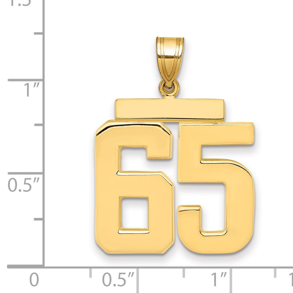 Polished Number Charms — 65