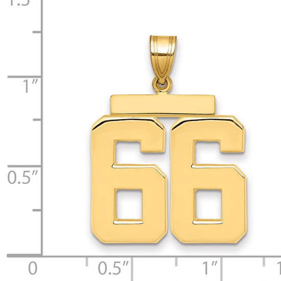 Polished Number Charms — 66