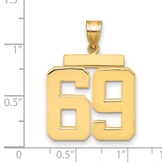 Polished Number Charms — 69