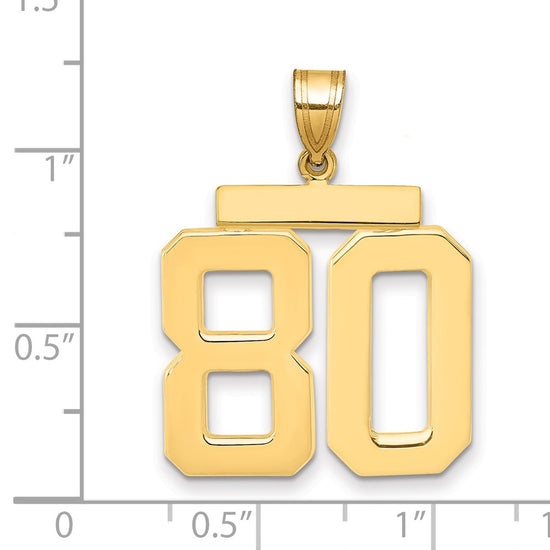 Polished Number Charms — 80
