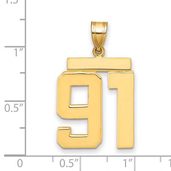 Polished Number Charms — 91