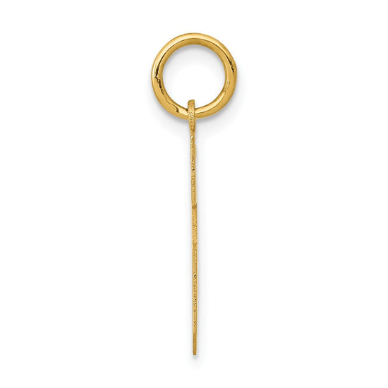 14k Small Polished Number 15 Charm