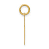 14k Small Polished Number 15 Charm
