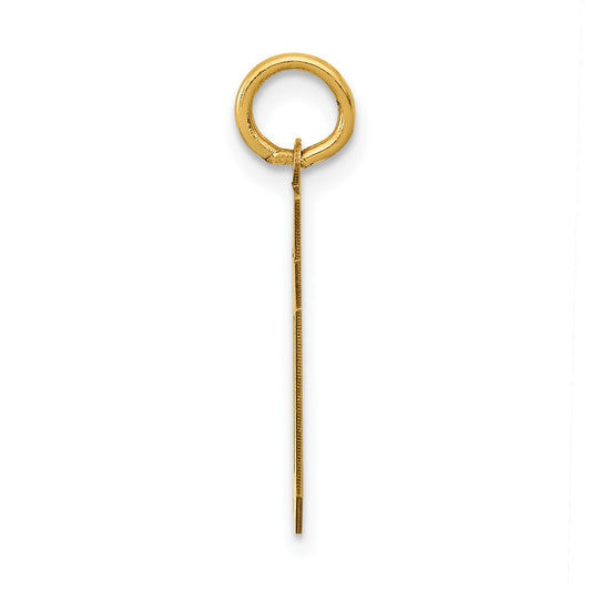 14k Small Polished Number 50 Charm