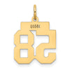 14k Small Polished Number 58 Charm