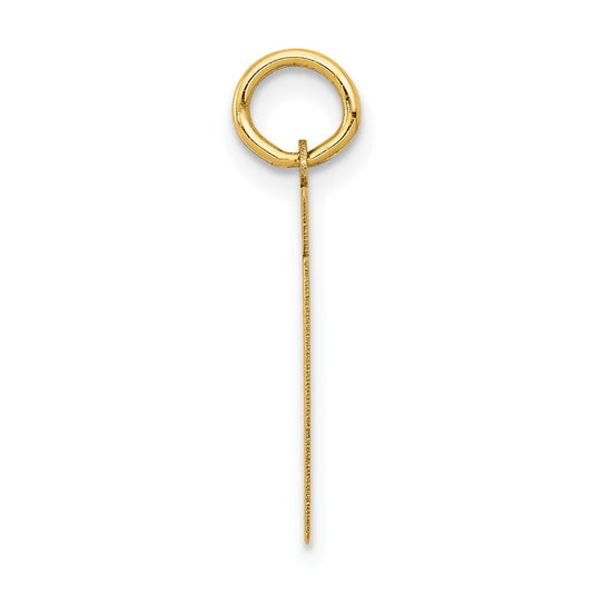14k Small Polished Number 61 Charm