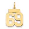 14k Small Polished Number 69 Charm