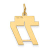 14k Small Polished Number 77 Charm