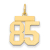 14k Small Polished Number 85 Charm