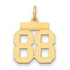 14k Small Polished Number 88 Charm