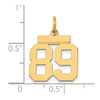 14k Small Polished Number 89 Charm
