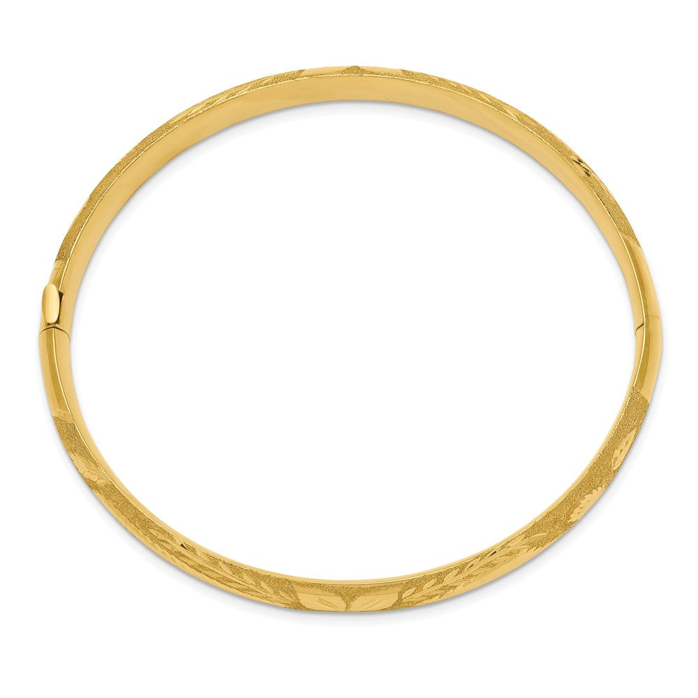 Gold Laser-Cut Hinged Bangles