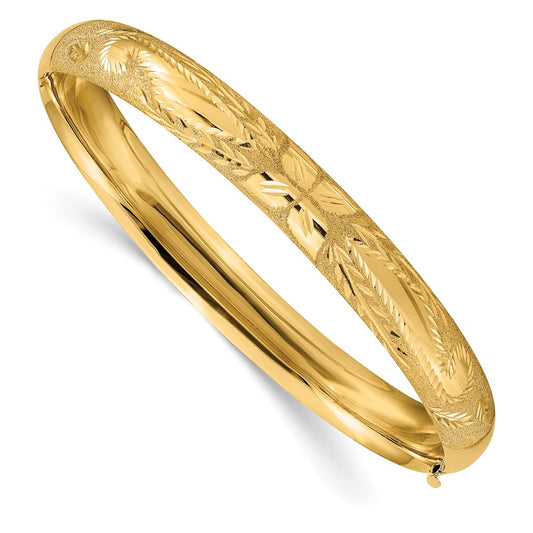 Gold Laser-Cut Hinged Bangles
