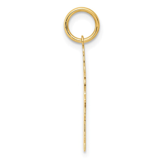 14k Plain Polished Small Girl Charm