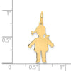 14k Plain Polished Small Girl Charm