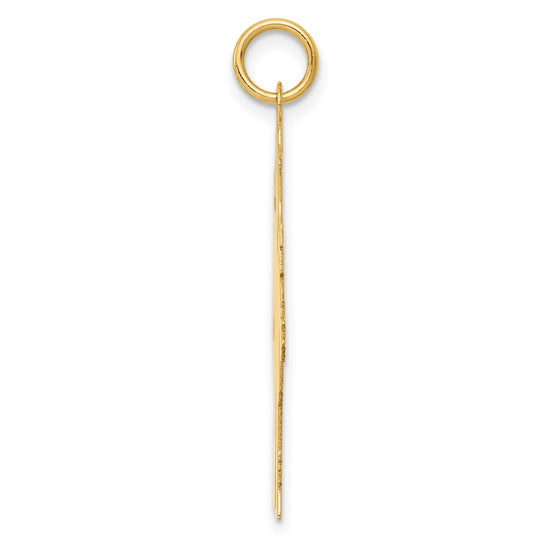 14k Plain Polished Large Girl Charm