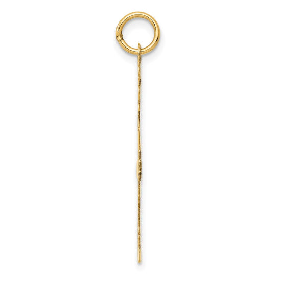 14k Plain Polished Large Boy Charm