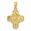 14k Polished 4-Way Medal Pendant