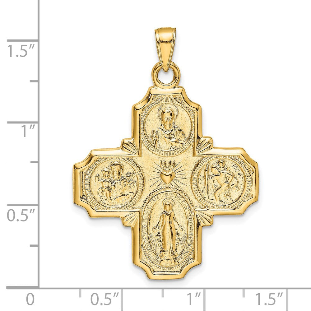 Gold Four Way Medal Pendants