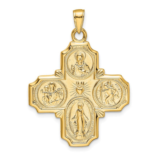 Gold Four Way Medal Pendants