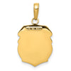 14k Polished Solid Small Saint Michael Medal Badge Pendant
