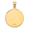 14k Polished Large Saint Christopher Medal Round Pendant