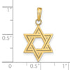 14k Solid Satin Star of David Charm
