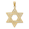 14k Solid Polished Cut-out Star of David Charm