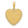 14k Reversible FOR MY DAUGHTER / YOU ARE MY PRIDE AND JOY Heart Pendant