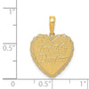 14k Reversible FOR MY DAUGHTER / YOU ARE MY PRIDE AND JOY Heart Pendant
