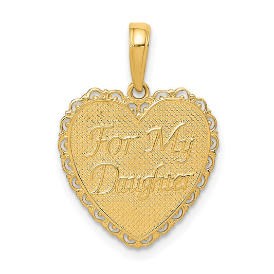 Gold Reversible FOR MY DAUGHTER Pendant