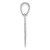 14K White Gold Reversible FOR MY DAUGHTER / YOU ARE MY PRIDE AND JOY Heart Pendant