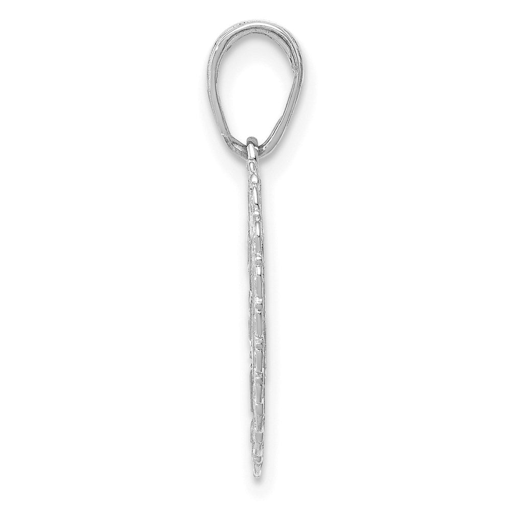 14K White Gold Reversible FOR MY DAUGHTER / YOU ARE MY PRIDE AND JOY Heart Pendant
