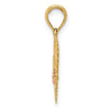 14k Two-Tone GRANDMA Heart with Flower Charm