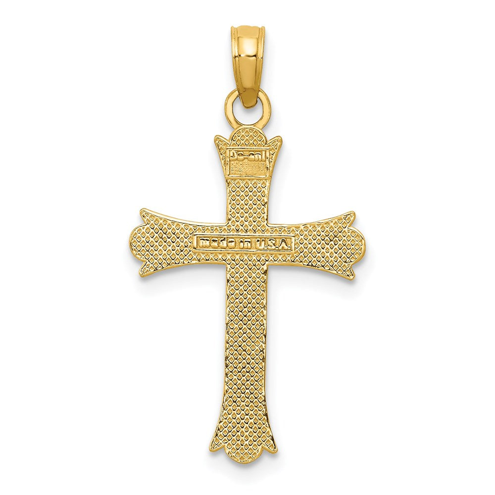 Gold Fleur de lis Cross Pendant